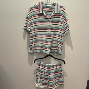 Zara knit shorts and top set